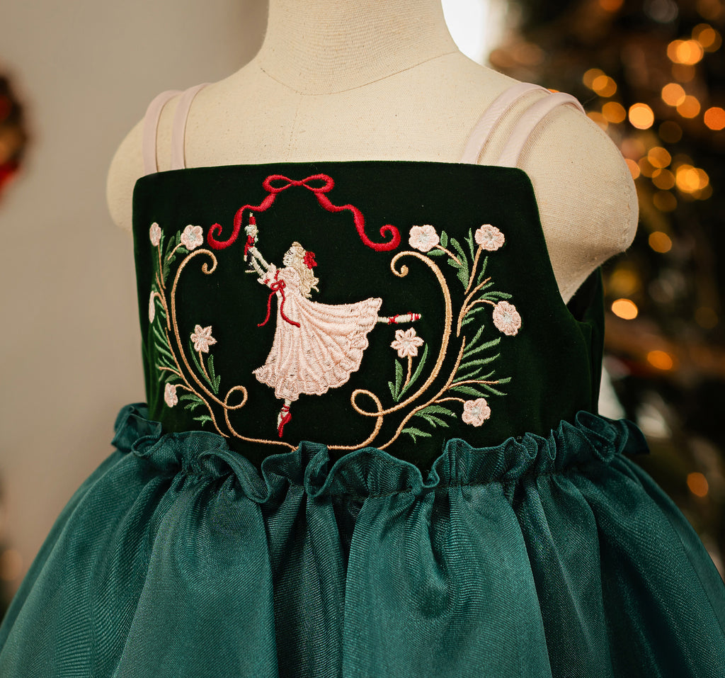Ballerina Dress in Forest Green Ballerina Dress in Forest Green