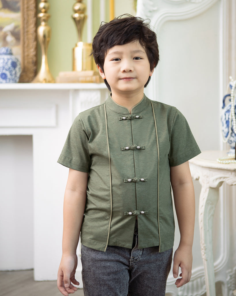 Collin Shirt in Olive Green Boys