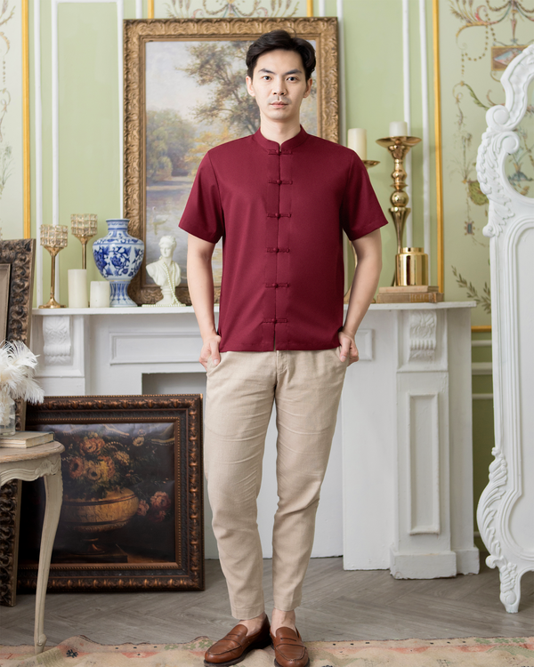 Mason Shirt in Maroon Men