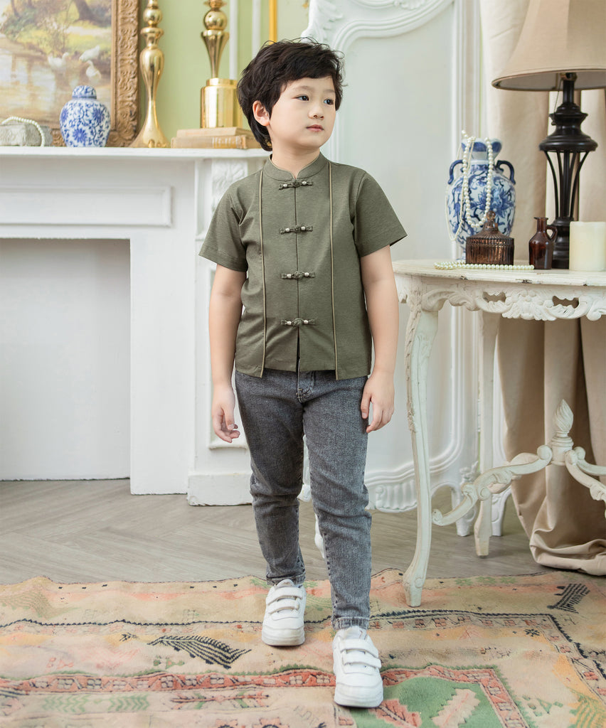 Collin Shirt in Olive Green Boys