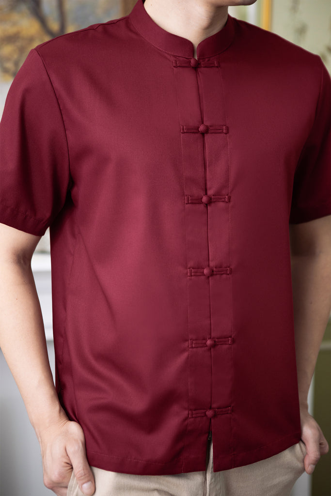 Mason Shirt in Maroon Men