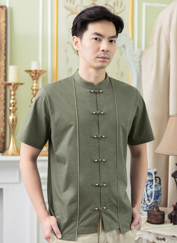 Collin Shirt in Olive Green Men