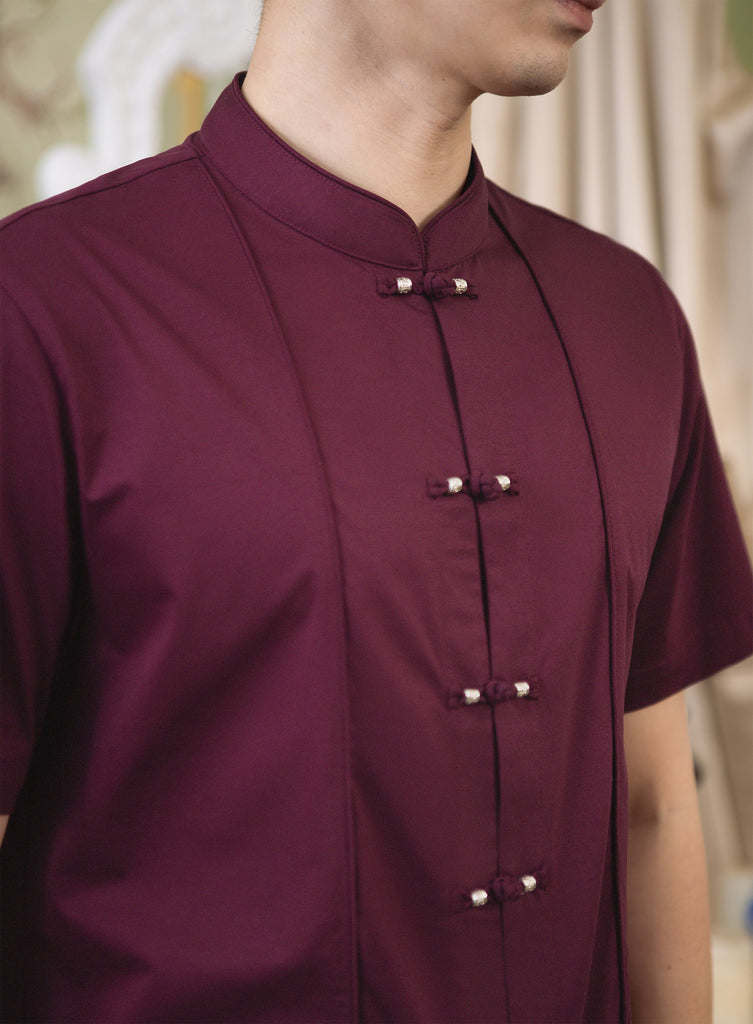 Collin Shirt in Mahogany Red Men