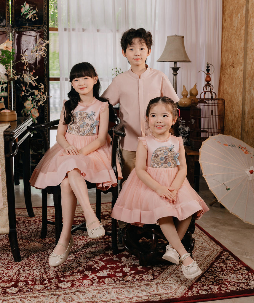 Connor Shirt Boys in Malted Blush