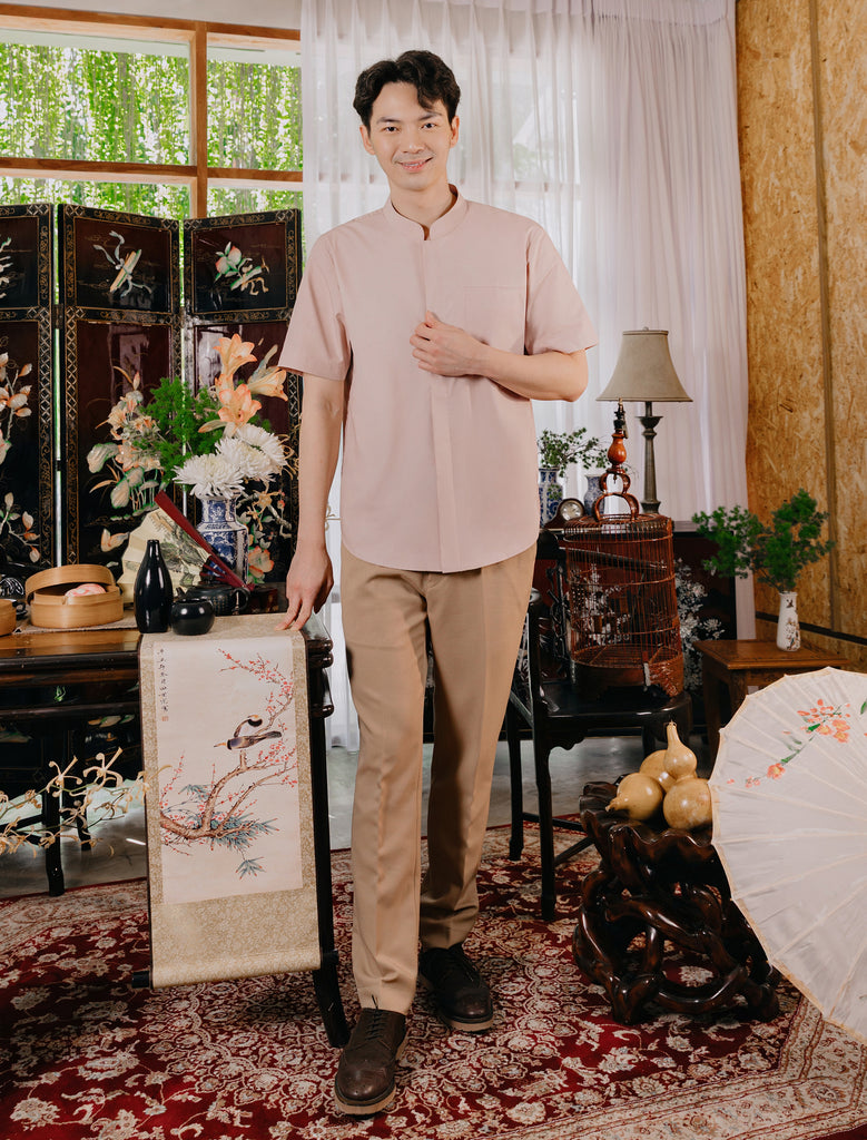 Connor Shirt Men in Malted Blush