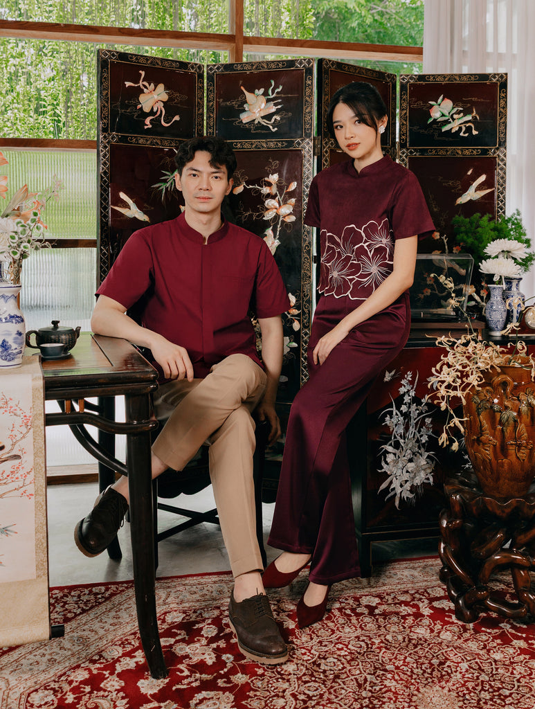 Sienna Top Women in Maroon