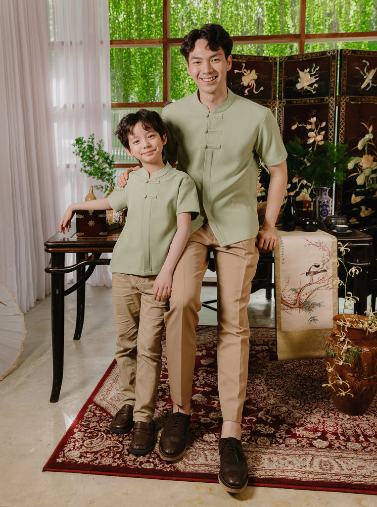 Asher Shirt Men in Sage Green