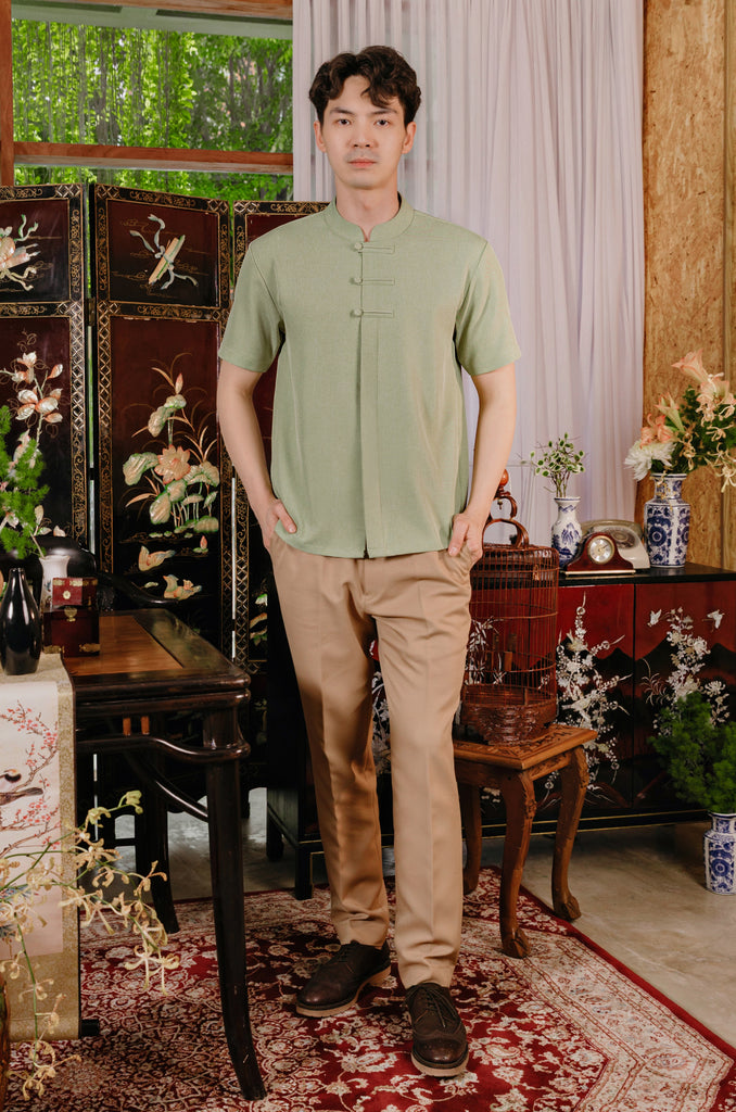 Asher Shirt Men in Sage Green