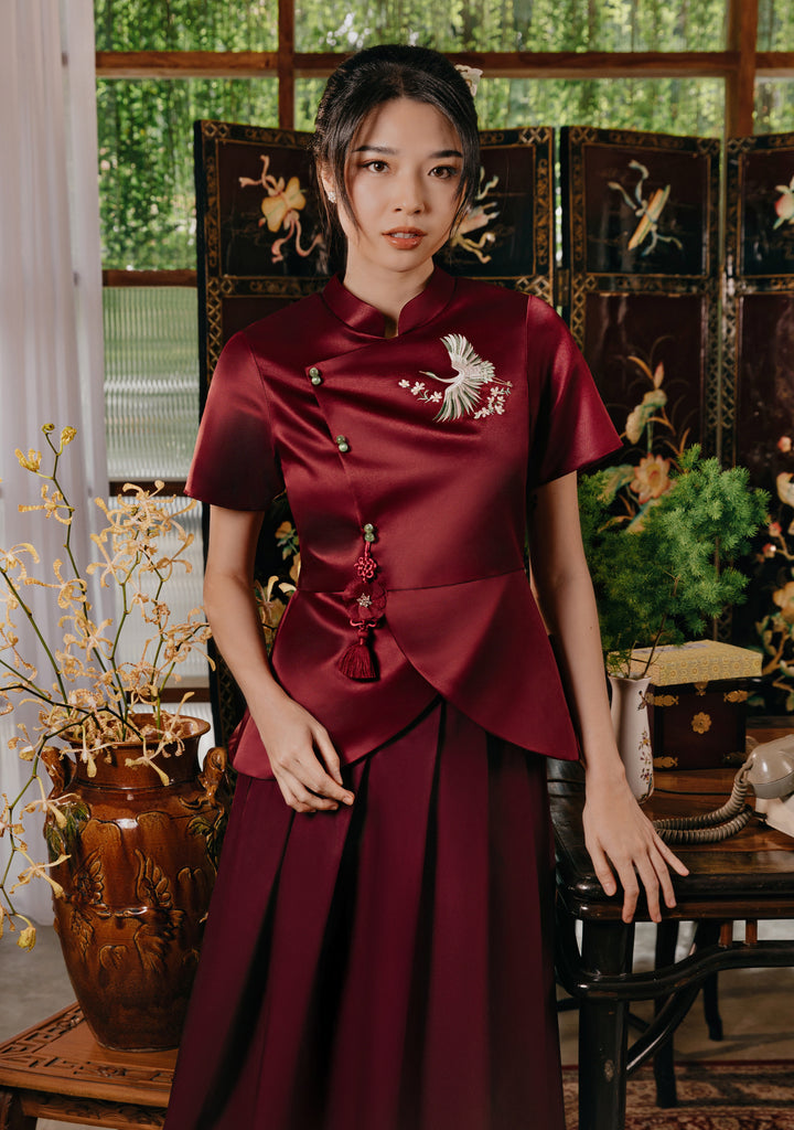 Callie Skirt Women in Maroon