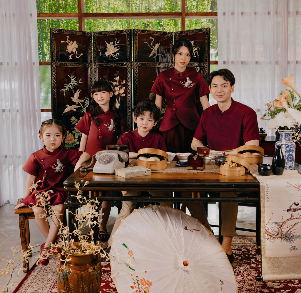 Asher Shirt Men in Maroon Oak