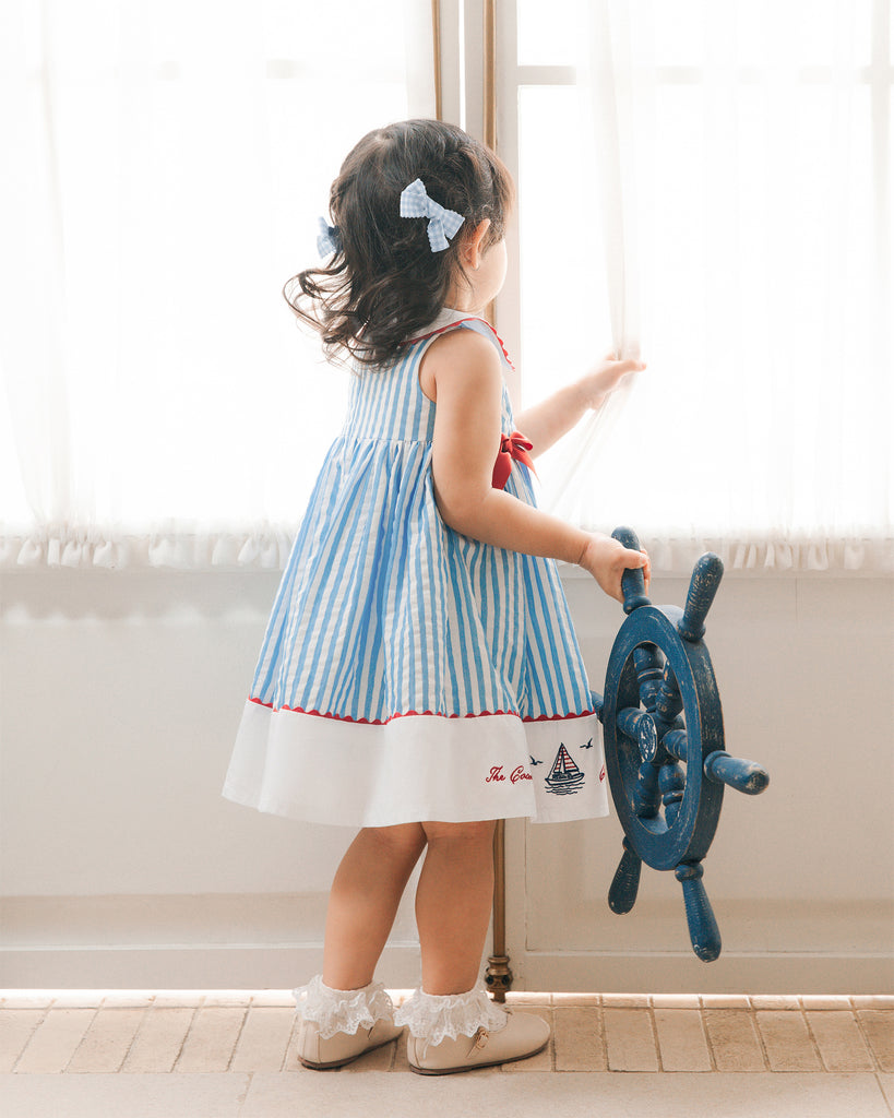 Gingham Twin Clips in Blue