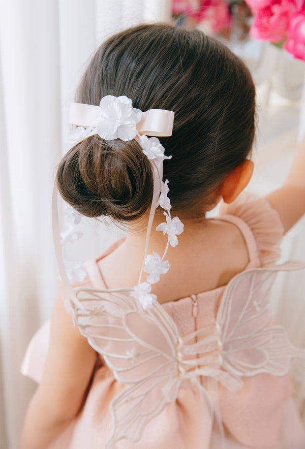 Fleur Cascade Ribbon in Soft Pink