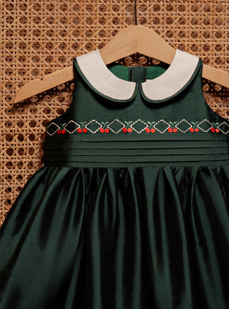 Baby Caroline Dress in Eden Green Baby Caroline Dress in Eden Green