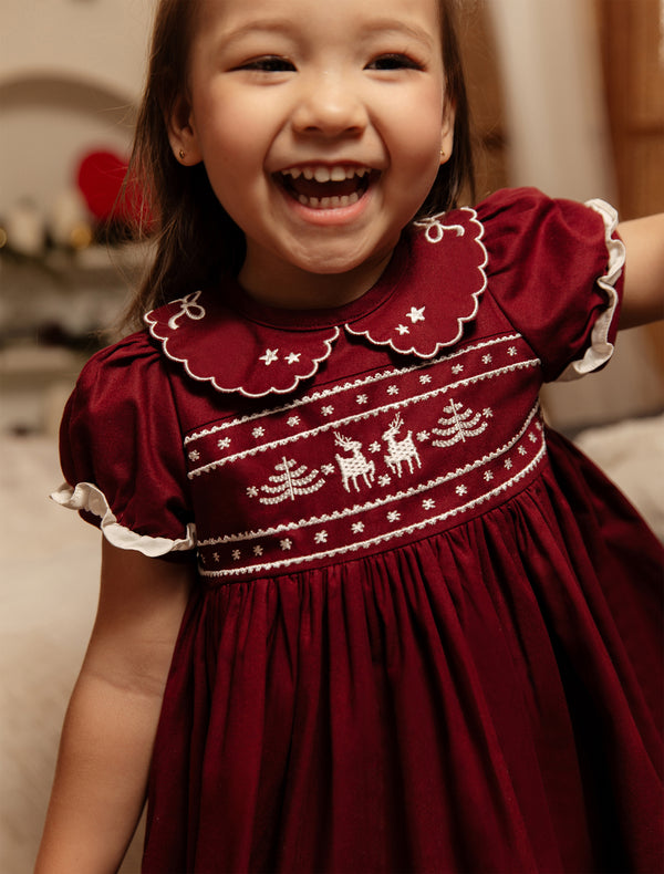 Abigail Dress in Maroon