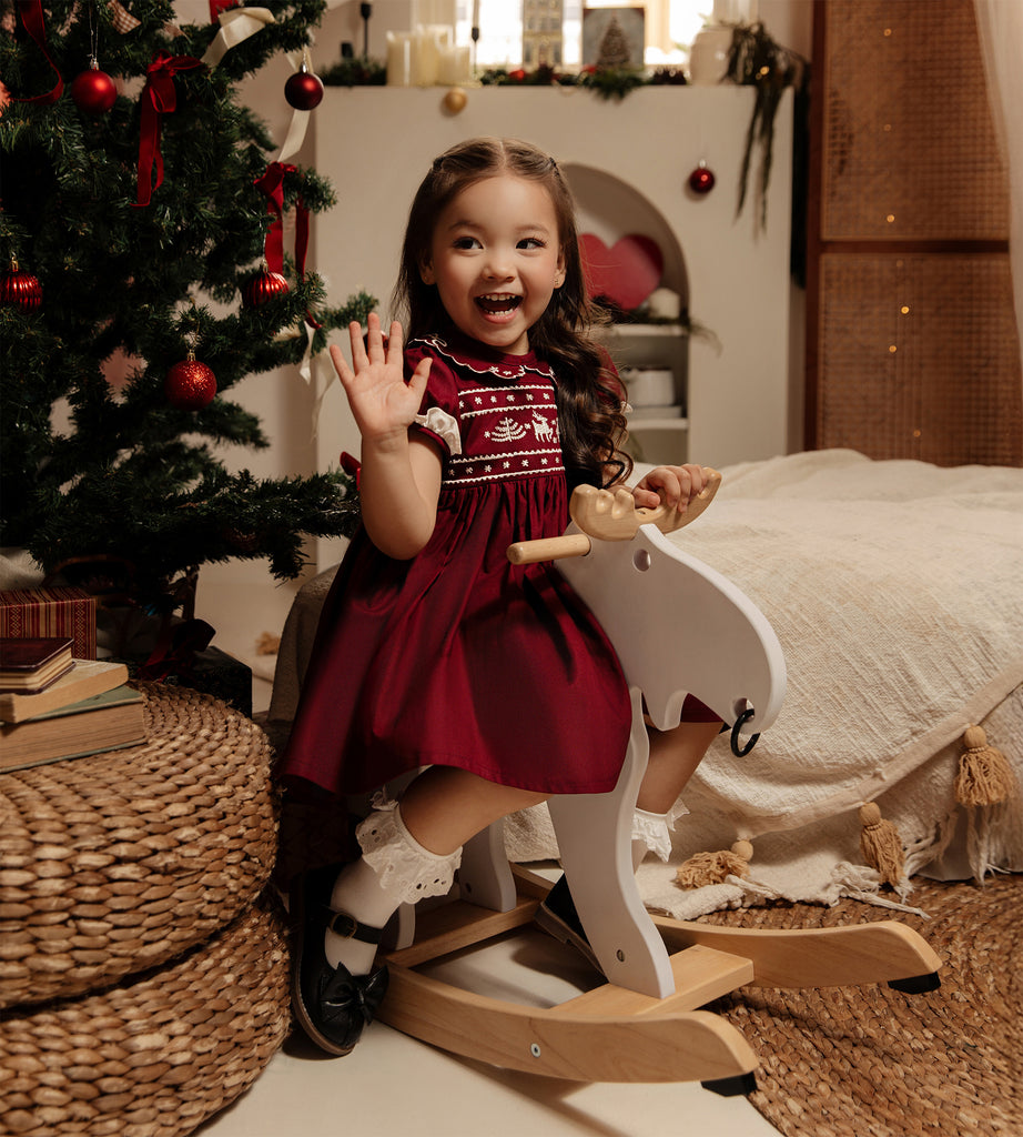 Abigail Dress in Maroon