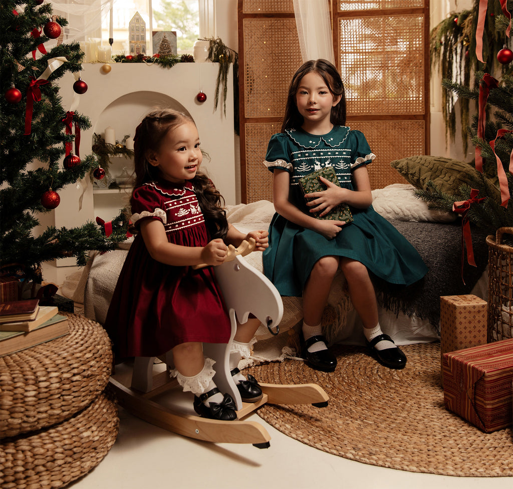 Abigail Dress in Maroon