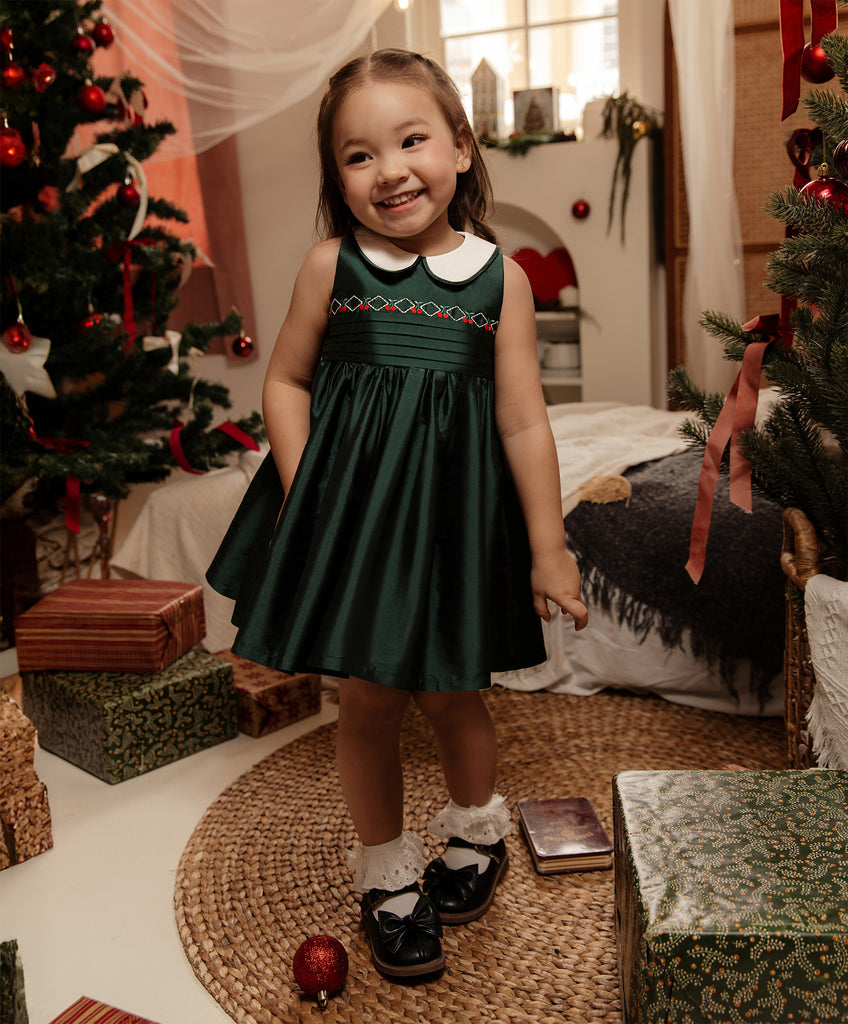 Caroline Dress in Eden Green