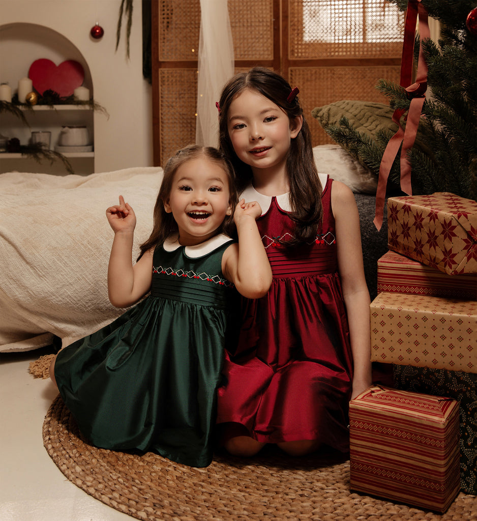 Caroline Dress in Eden Green