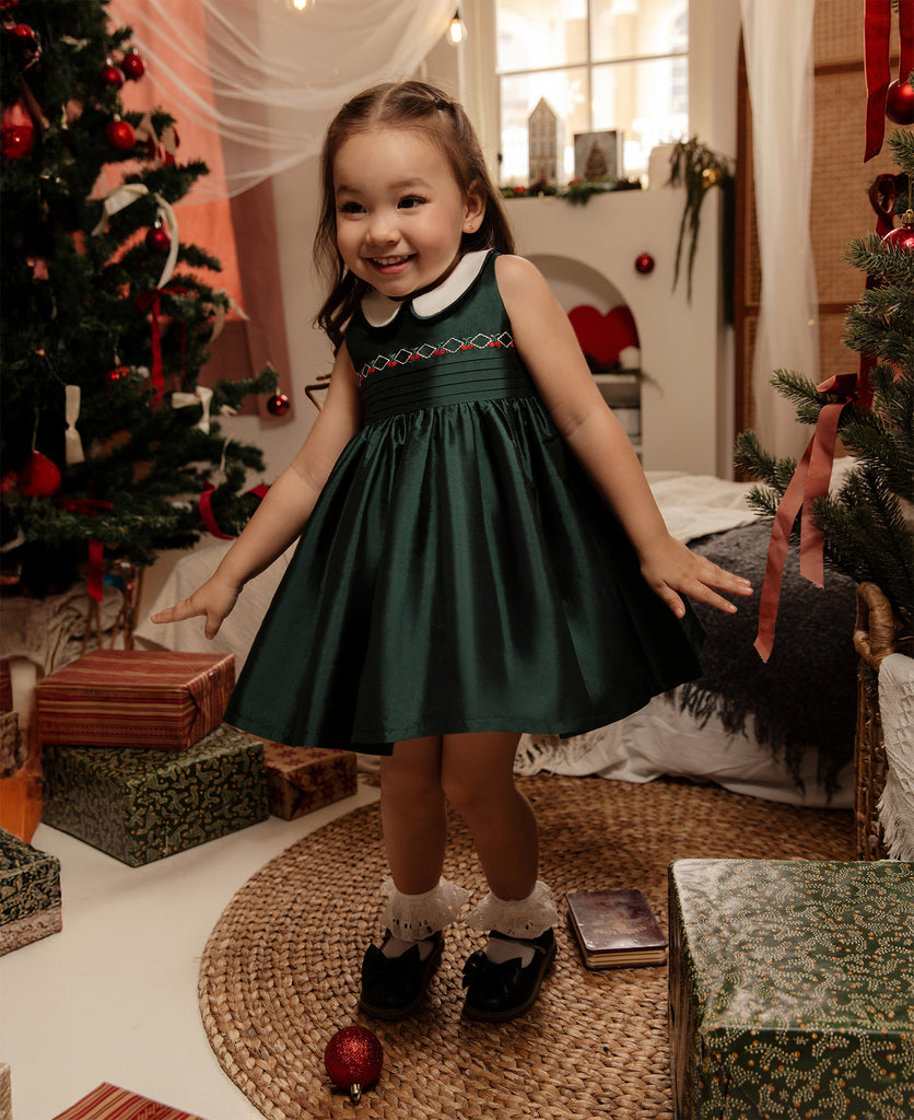 Caroline Dress in Eden Green