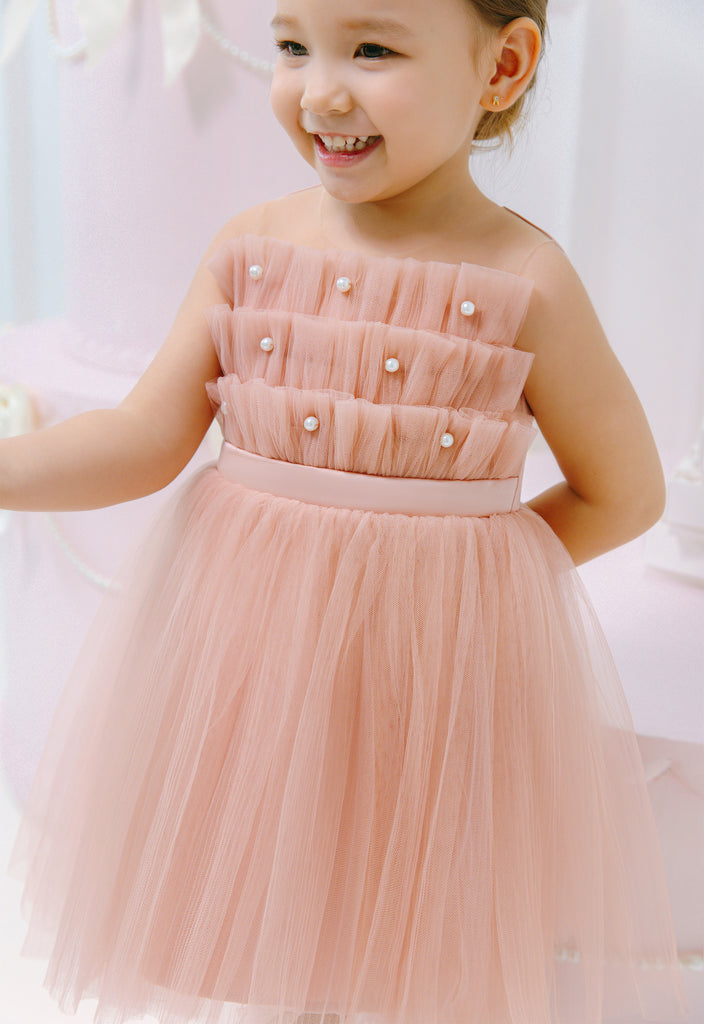 Adelaide Dress in Pinky Peach